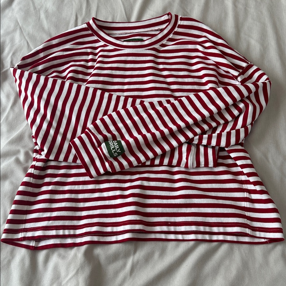 DAILY DRILLS STRIPED COTTON LONG SLEEVE